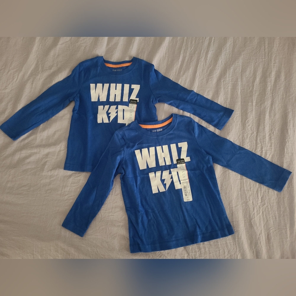 *Sold Elsewhere* 💙Two blue 2T long sleeve shirts NWT💙